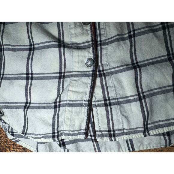 XS UGG Women’s White Black Plaid‎ Button Up Pajama Top - Picture 4 of 6